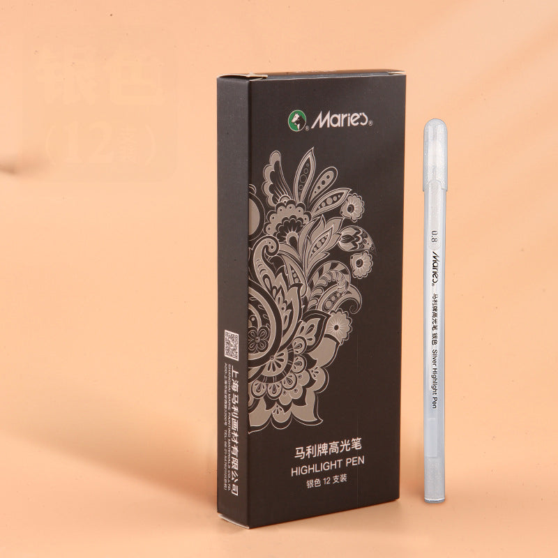0.8mm  Ink Gel Pen Set Sketch Painting Pen Set Highlighter Set for Student Stationery Drawing Art Writing School Supplies Art Hand-painted Anime Design Hook Line Pen School Stationery Supplies