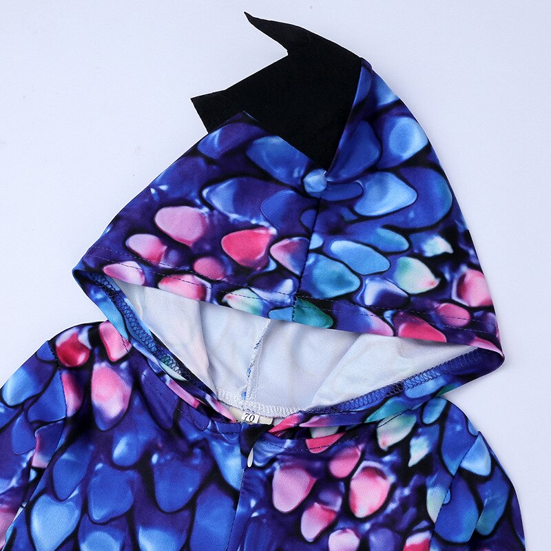 Toddler Baby Dinosaur Hooded Long Sleeve Romper