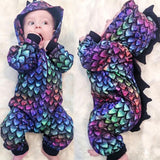 Toddler Baby Dinosaur Hooded Long Sleeve Romper