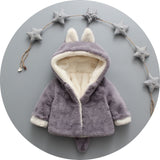 Toddler Girls Coat Winter Fashion Rabbit Thick Outwear 0-4 Years