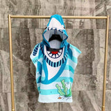 Kids Baby Poncho Towel Gym Sports Hooded Mermaid Baby Bathrobe Pajamas