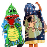 Kids Baby Poncho Towel Gym Sports Hooded Mermaid Baby Bathrobe Pajamas