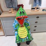 Kids Baby Poncho Towel Gym Sports Hooded Mermaid Baby Bathrobe Pajamas