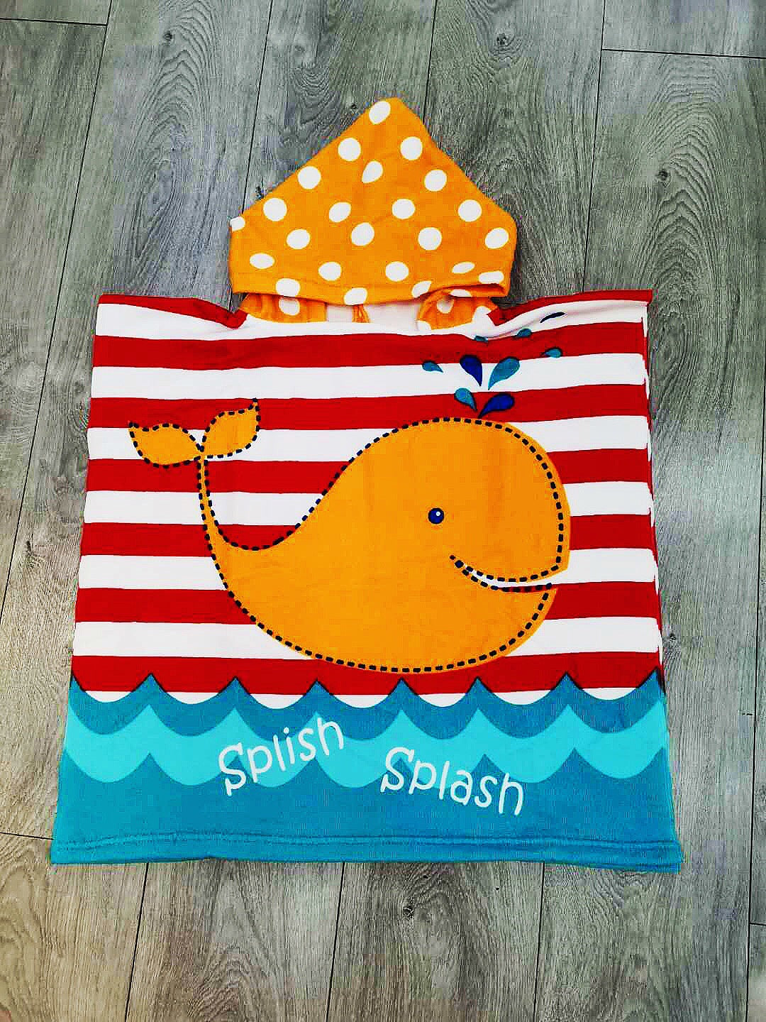 Kids Baby Poncho Towel Gym Sports Hooded Mermaid Baby Bathrobe Pajamas