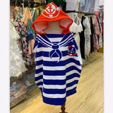 Kids Baby Poncho Towel Gym Sports Hooded Mermaid Baby Bathrobe Pajamas