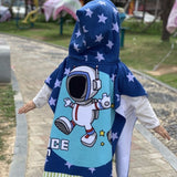 Kids Baby Poncho Towel Gym Sports Hooded Mermaid Baby Bathrobe Pajamas
