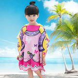 Kids Baby Poncho Towel Gym Sports Hooded Mermaid Baby Bathrobe Pajamas