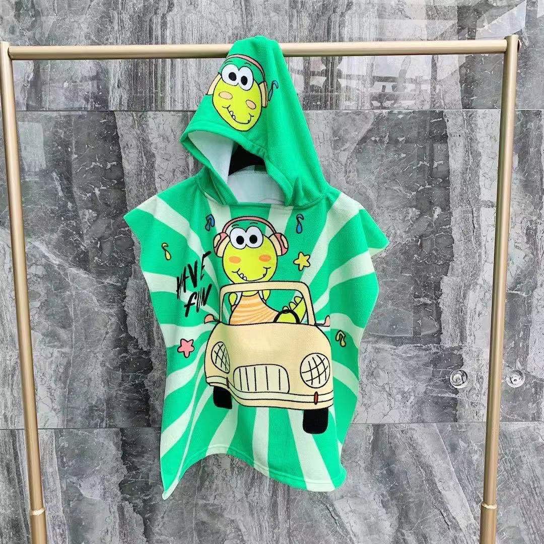 Kids Baby Poncho Towel Gym Sports Hooded Mermaid Baby Bathrobe Pajamas