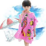 Kids Baby Poncho Towel Gym Sports Hooded Mermaid Baby Bathrobe Pajamas