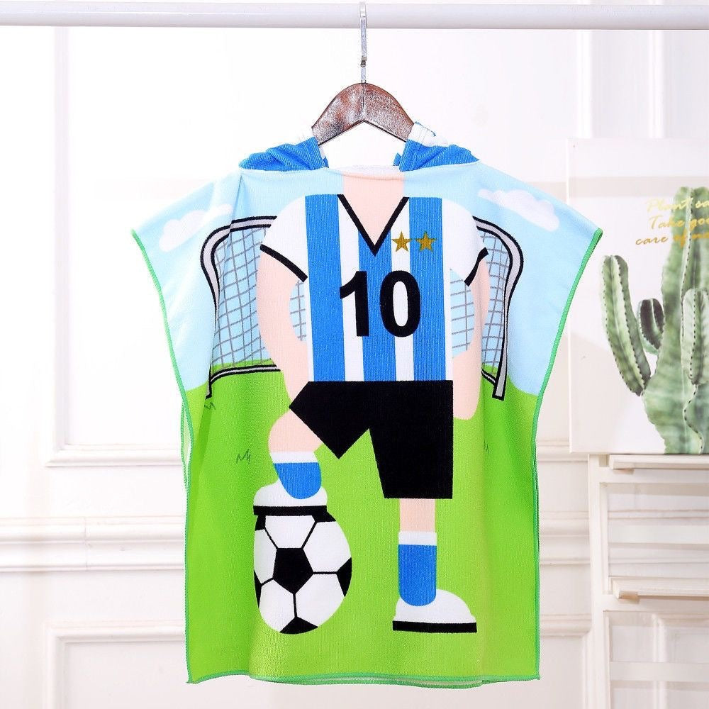 Kids Baby Poncho Towel Gym Sports Hooded Mermaid Baby Bathrobe Pajamas