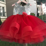 Fashion Kids Girl Sequined Lace Princess Birthday Sleeveless Backless Tutu Tulle Dress 2-7Y - honeylives