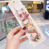 10Pcs/Set Kid Baby Cute Cartoon fruit Flower Elastic Hair Bands Lovely Accessories