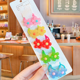 10Pcs/Set Kid Baby Cute Cartoon fruit Flower Elastic Hair Bands Lovely Accessories