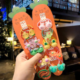 10Pcs/Set Kid Baby Cute Cartoon fruit Flower Elastic Hair Bands Lovely Accessories