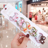 10Pcs/Set Kid Baby Cute Cartoon fruit Flower Elastic Hair Bands Lovely Accessories