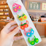 10Pcs/Set Kid Baby Cute Cartoon fruit Flower Elastic Hair Bands Lovely Accessories
