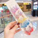 10Pcs/Set Kid Baby Cute Cartoon fruit Flower Elastic Hair Bands Lovely Accessories