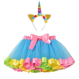 Kid Baby Girl Princess Rainbow Tutu Skirts