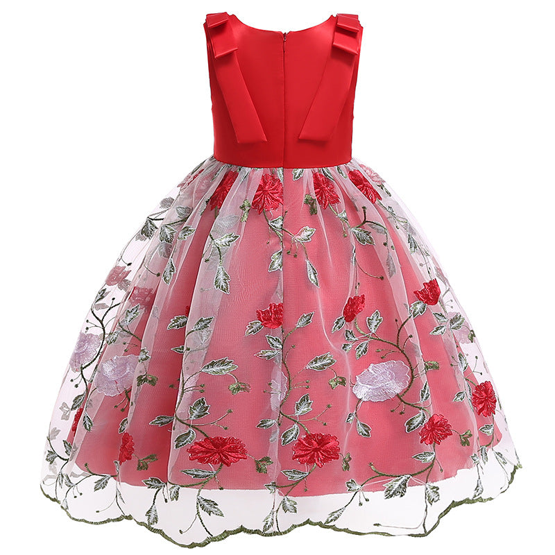 Kid Baby Girls Flower Lace Party Christmas Princess Gown Dresses