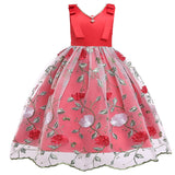 Kid Baby Girls Flower Lace Party Christmas Princess Gown Dresses