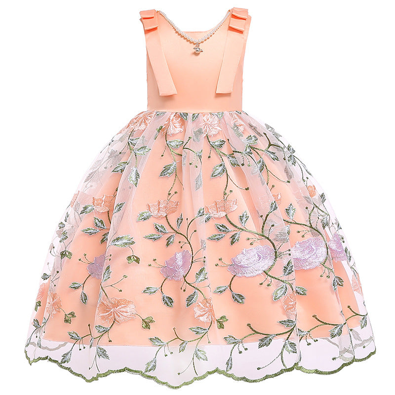 Kid Baby Girls Flower Lace Party Christmas Princess Gown Dresses