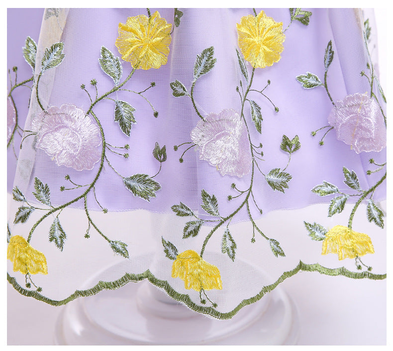 Kid Baby Girls Flower Lace Party Christmas Princess Gown Dresses