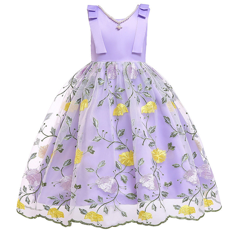 Kid Baby Girls Flower Lace Party Christmas Princess Gown Dresses