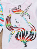 Toddler Kids Baby Girls Cartoon Unicorn Long Sleeve Tops T-shirt
