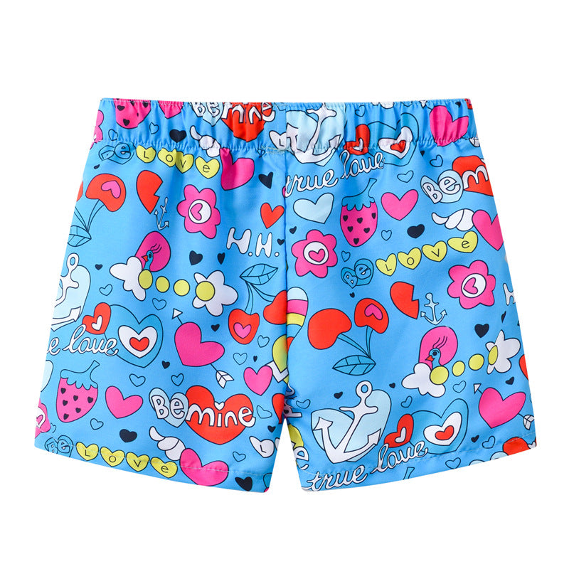 Summer Kids Boy Swimwear Fashion Striped Print Holiday Swimsuit