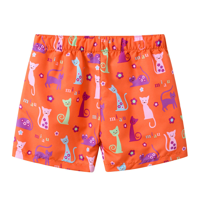 Summer Kids Boy Swimwear Fashion Striped Print Holiday Swimsuit