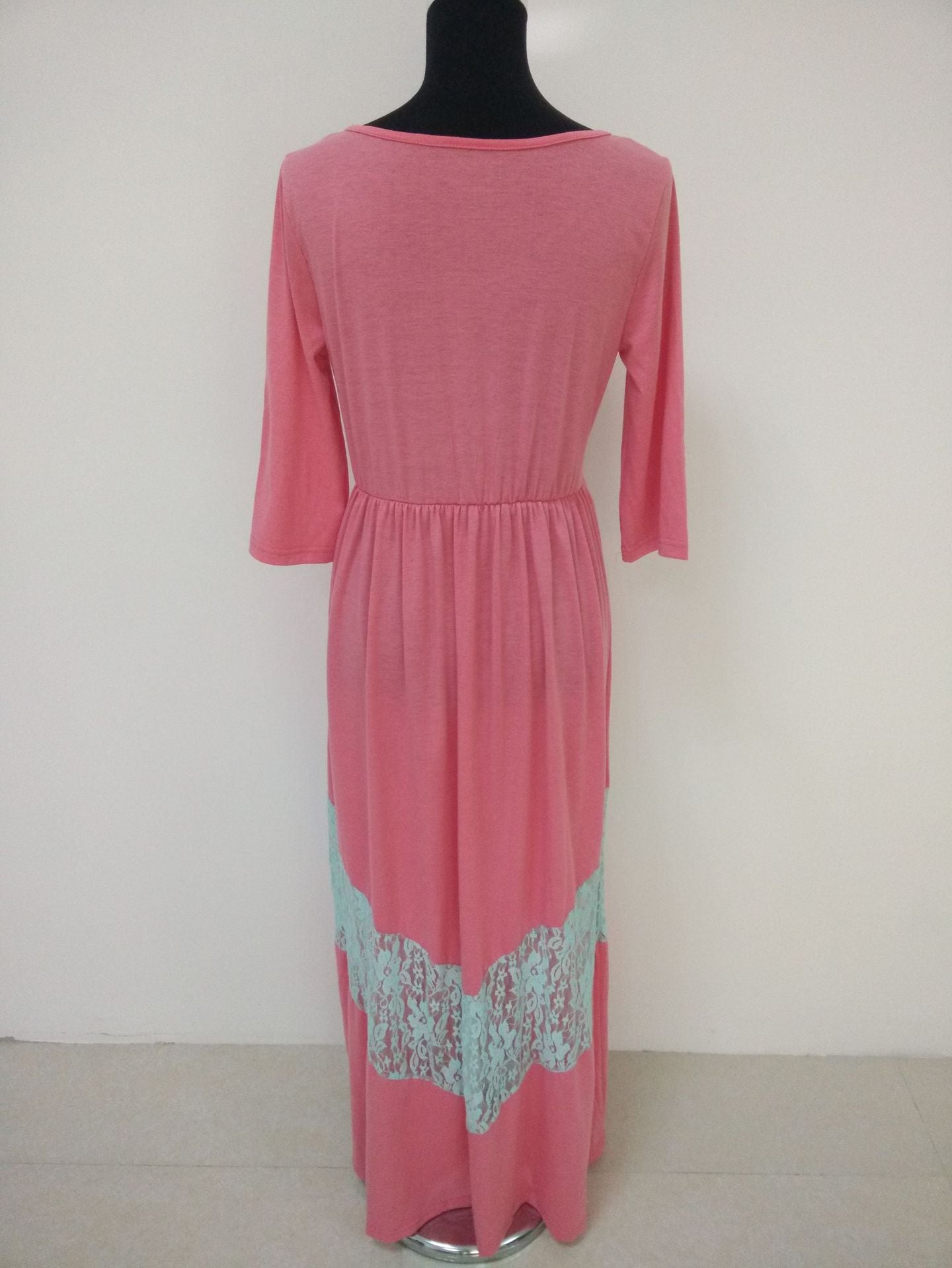 Family Matching Solid Color Parent-child Dress