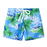 Summer Kids Boy Swimwear Fashion Striped Print Holiday Swimsuit