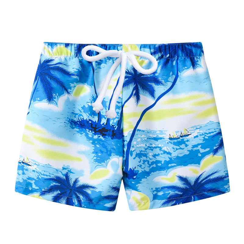 Summer Kids Boy Swimwear Fashion Striped Print Holiday Swimsuit