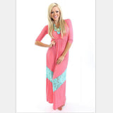 Family Matching Solid Color Parent-child Dress