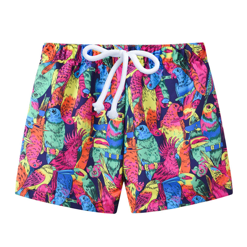 Summer Kids Boy Swimwear Fashion Striped Print Holiday Swimsuit