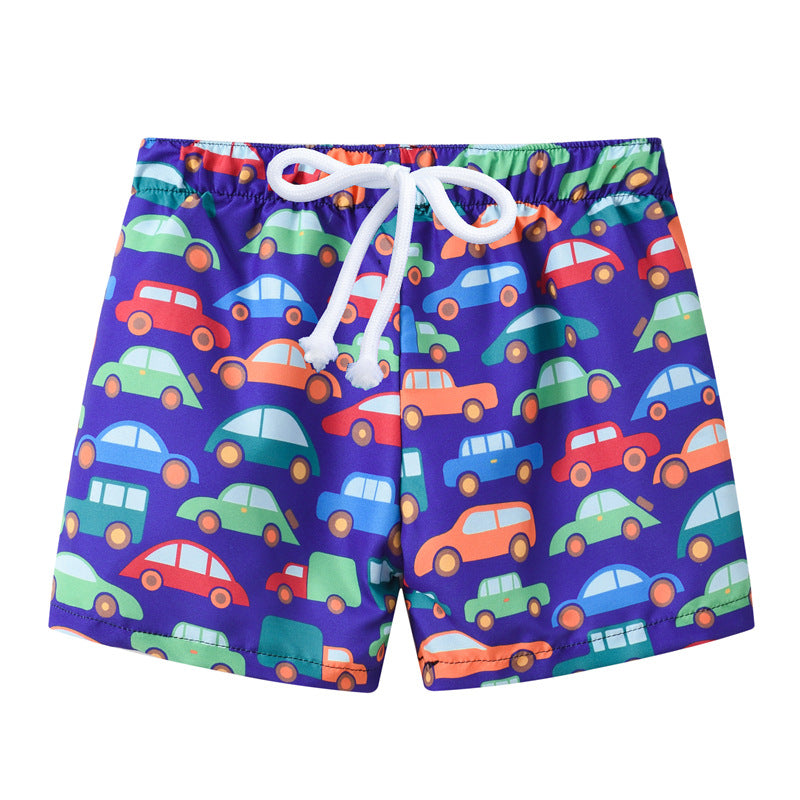 Summer Kids Boy Swimwear Fashion Striped Print Holiday Swimsuit