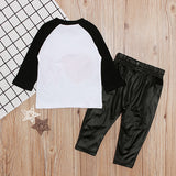 Baby Girl Valentine's Day Long Sleeve Heart-shaped 2 Pcs Sets