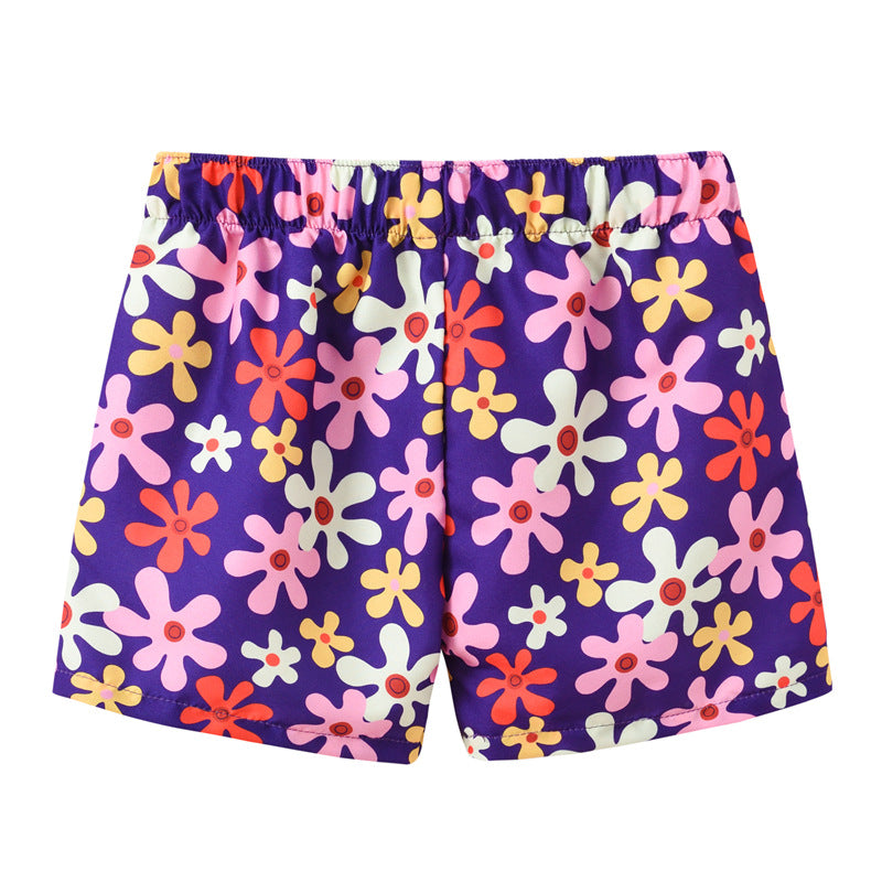 Summer Kids Boy Swimwear Fashion Striped Print Holiday Swimsuit