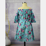 Family Matching Parent-child Half Sleeve Lotus Dresses