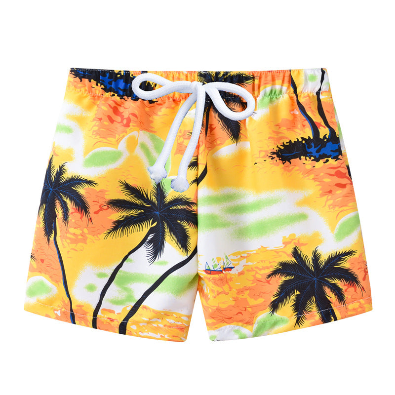 Summer Kids Boy Swimwear Fashion Striped Print Holiday Swimsuit