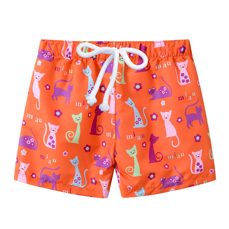 Summer Kids Boy Swimwear Fashion Striped Print Holiday Swimsuit