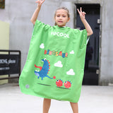 Kids Quick Drying Bathrobe Printing Absorbent Towel Pajamas