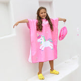 Kids Quick Drying Bathrobe Printing Absorbent Towel Pajamas
