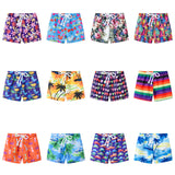 Summer Kids Boy Swimwear Fashion Striped Print Holiday Swimsuit