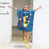 Kids Quick Drying Bathrobe Printing Absorbent Towel Pajamas