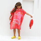 Kids Quick Drying Bathrobe Printing Absorbent Towel Pajamas