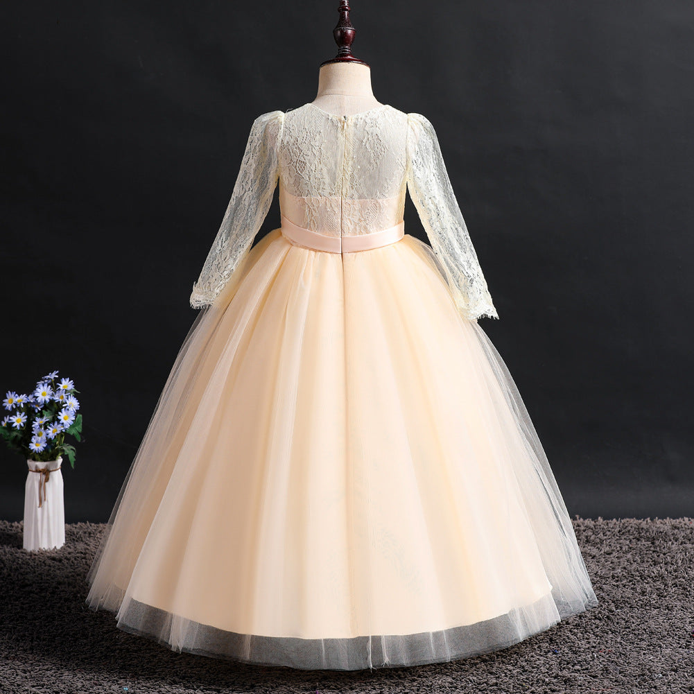 Kid Girl Lace Pomfret Princess Big Girls Wedding Dress