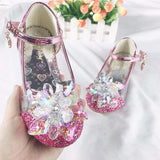 Kid Girl Princess Shoes Glass Crystal Shoes