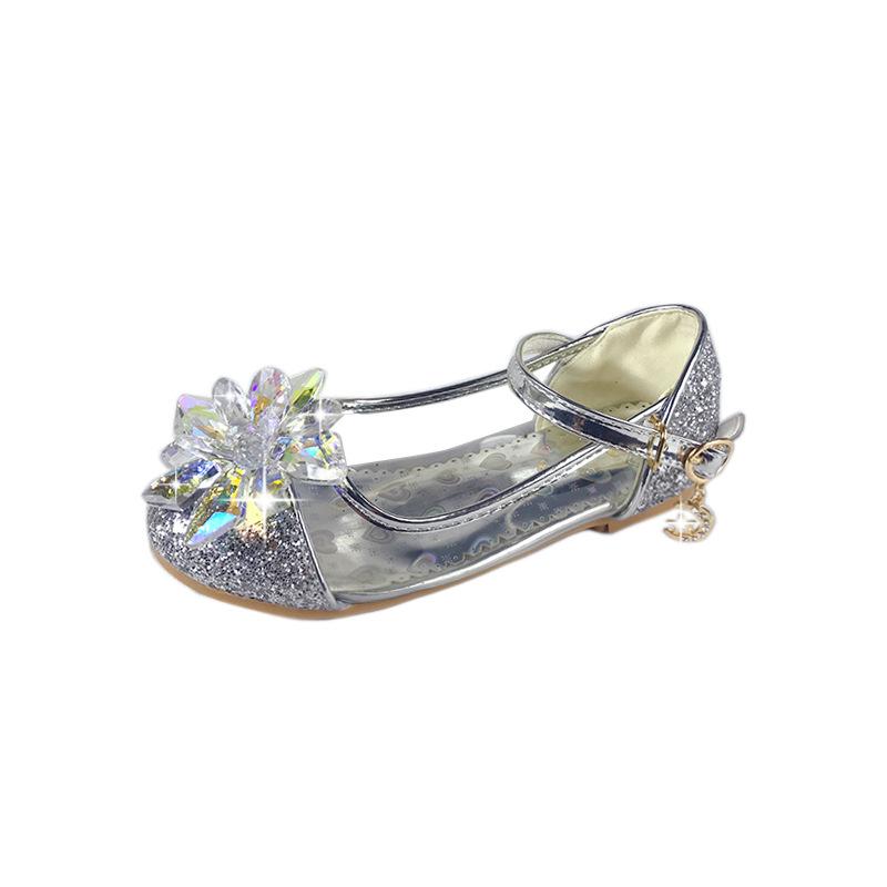 Kid Girl Princess Shoes Glass Crystal Shoes