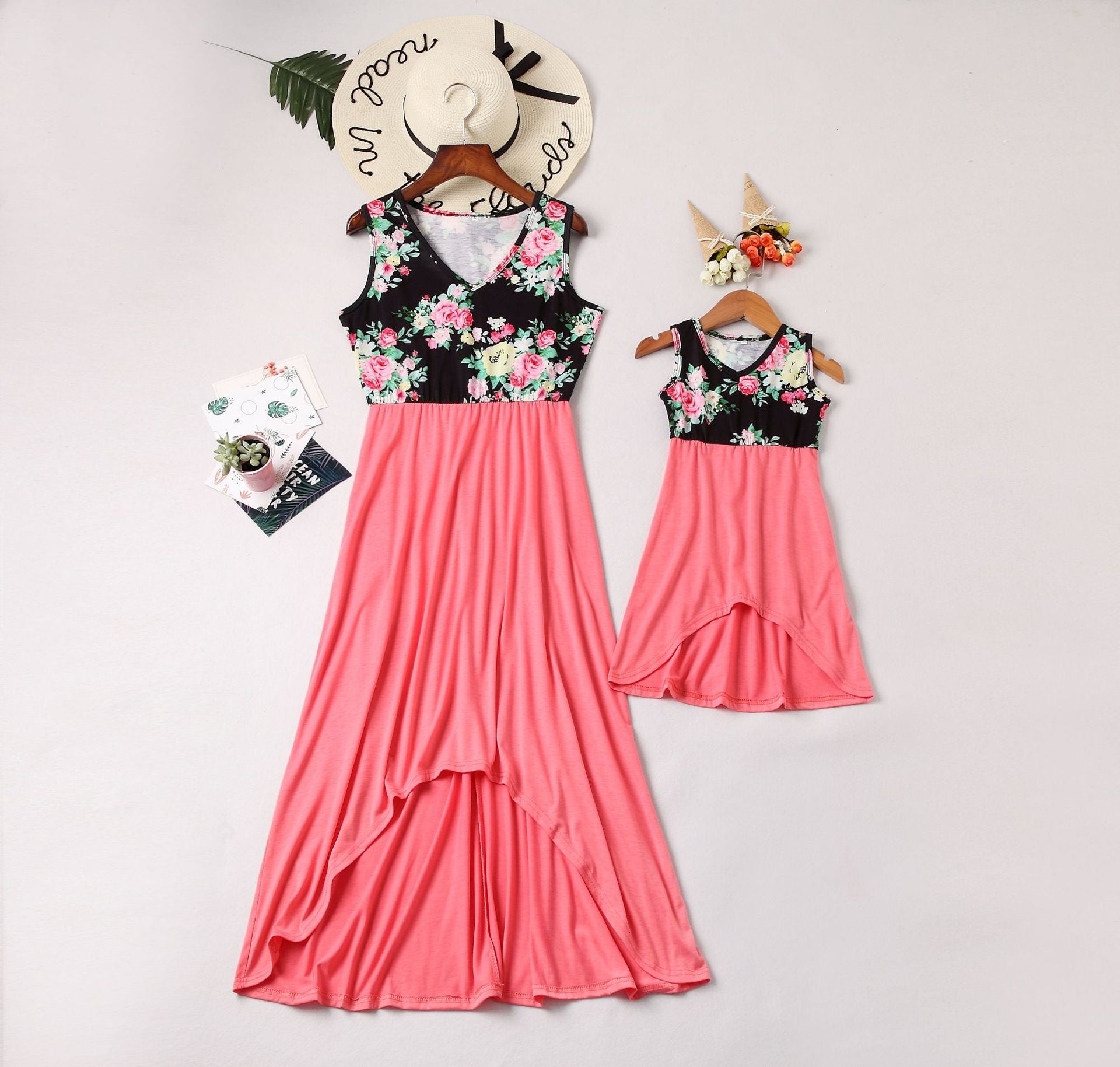 Family Matching Parent-child Digital Print Dress